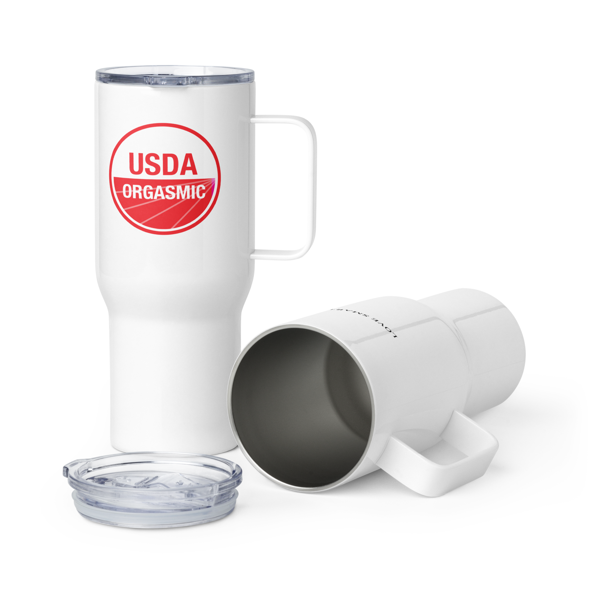 USDA ORGASMIC - TRAVEL MUG WITH HANDLE